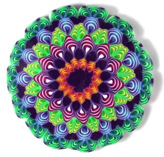 Polymer clay quilled mandala