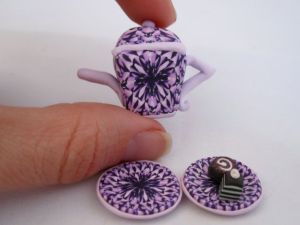 polymer clay tea pot