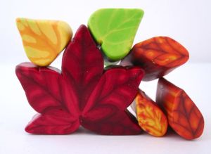 polymer clay fall leaf cane