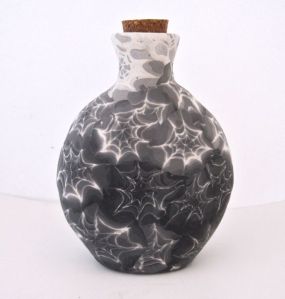 polymer clay halloween vase