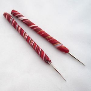 polymer clay crochet hooks