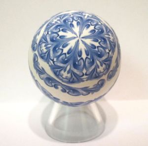 blue scroll work egg 2