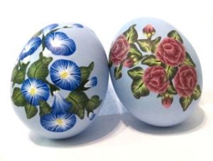 polymer clay flower cane eggs