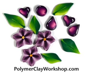 flower and heart canes