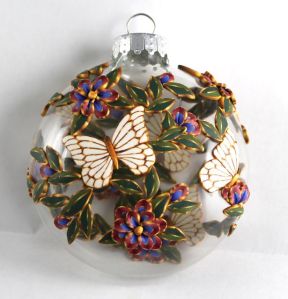 white butterfly ornament