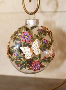 white butterfly ornament2