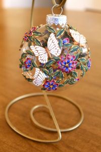 white butterfly ornament3