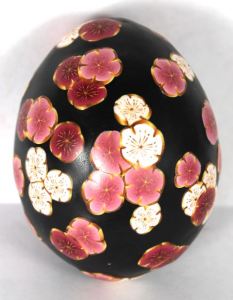 black cherry blossom egg