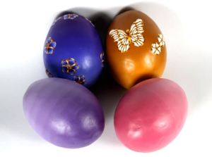 polymer clay ombre eggs