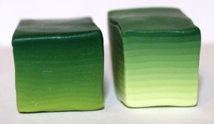 Polymer clay green Skinner blocks