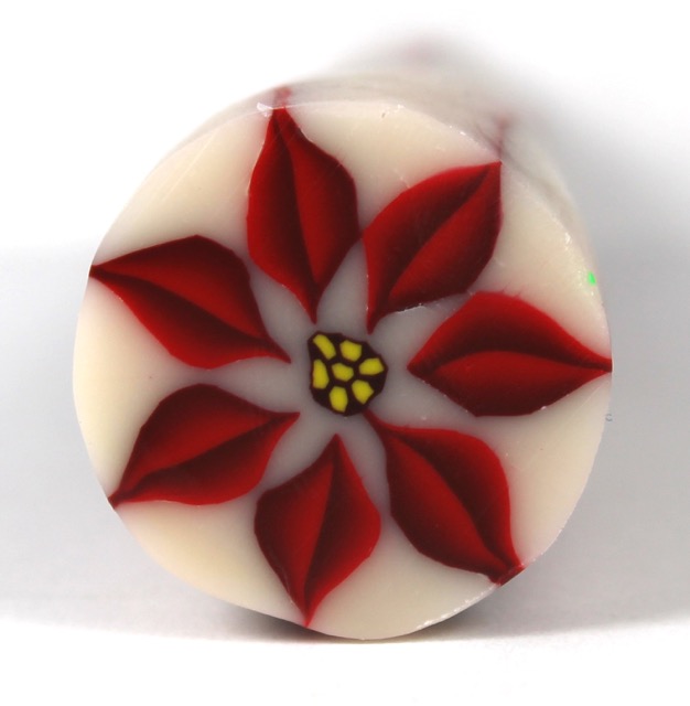 Polymer Clay Poinsettia cane tutorial1